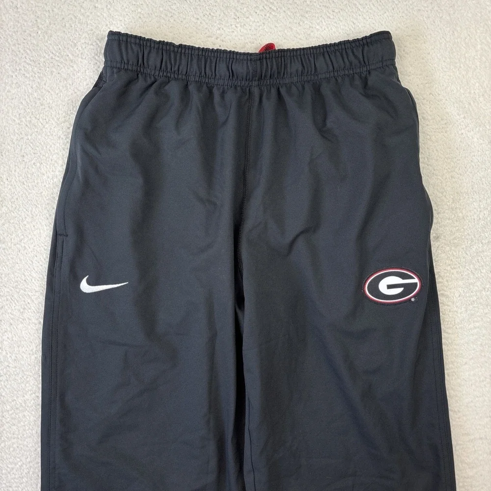 GEORGIA BULLDOGS x NIKE Dri-Fit Track Pants Mens Medium Straight Leg Zip‎ Ankle